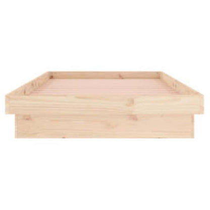 LED Bed Frame without Mattress 100x200 cm Solid Wood