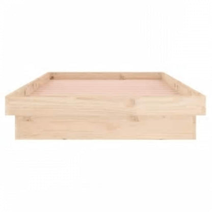 LED Bed Frame without Mattress 100x200 cm Solid Wood