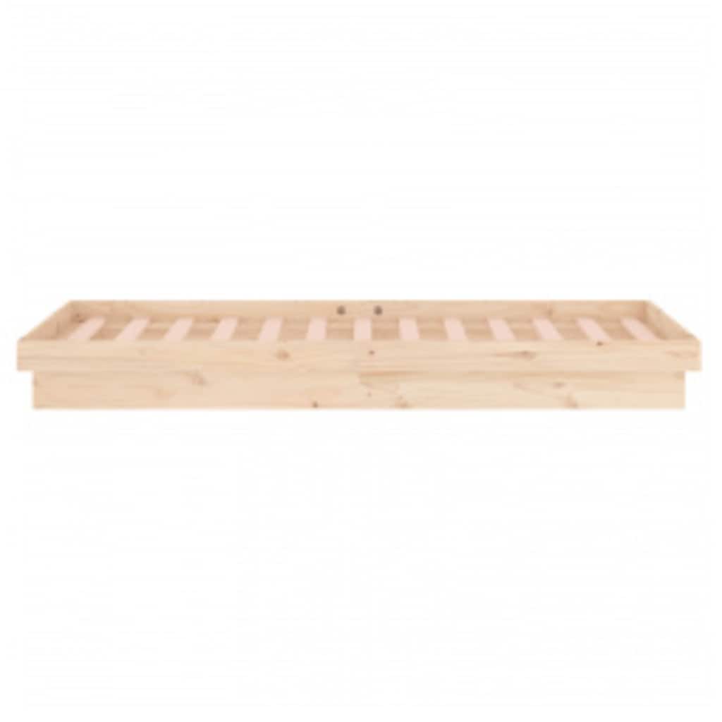 LED Bed Frame without Mattress 100x200 cm Solid Wood