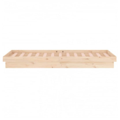 LED Bed Frame without Mattress 100x200 cm Solid Wood