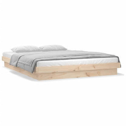 LED Bed Frame without Mattress 120x200 cm Solid Wood