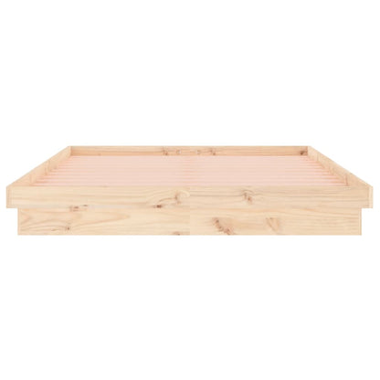 LED Bed Frame without Mattress 120x200 cm Solid Wood