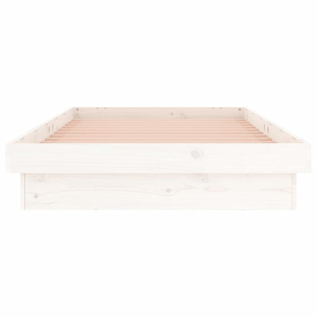 Bed Frame | White | Solid pinewood frame, Plywood slats | Small Single