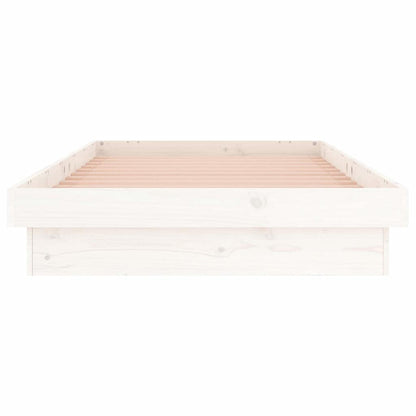 Bed Frame | White | Solid pinewood frame, Plywood slats | Small Single