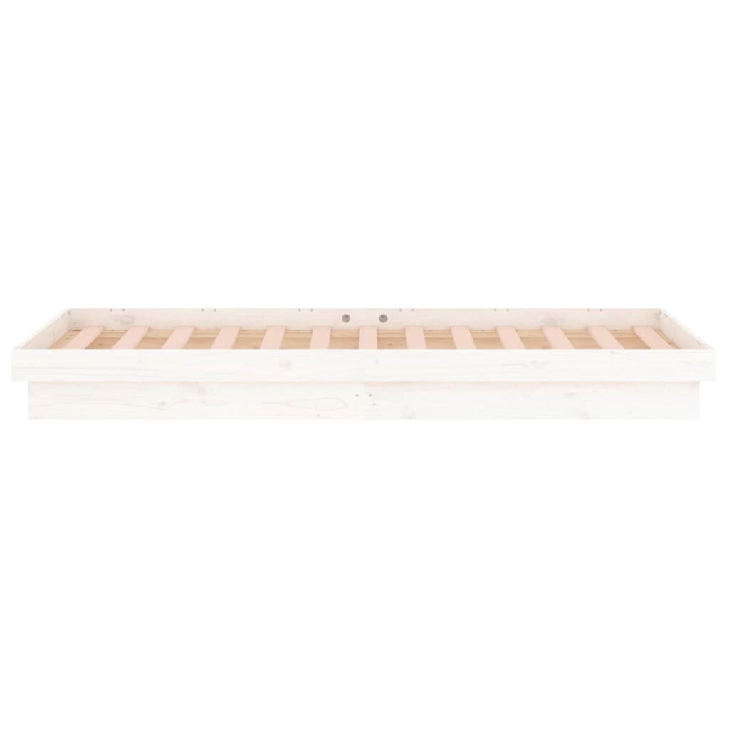 Bed Frame | White | Solid pinewood frame, Plywood slats | Small Single