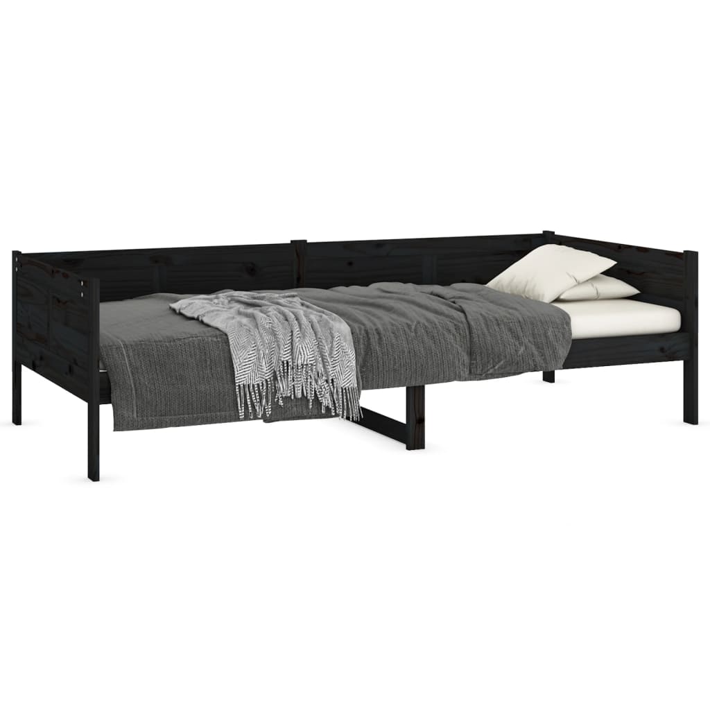 Day Bed | Black | Solid Pine Wood | Single