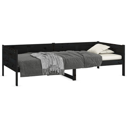 Day Bed | Black | Solid Pine Wood | Single