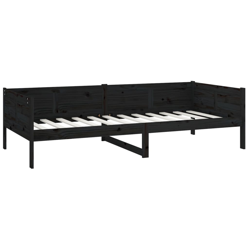 Day Bed | Black | Solid Pine Wood | Single