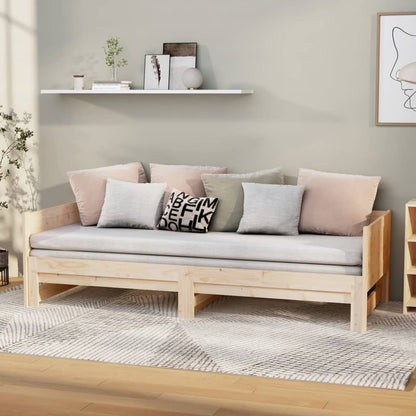 Pull-out Day Bed | Natural Pine | Solid Pine Wood | Standard