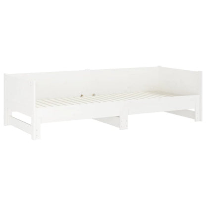 Pull-out Day Bed without Mattress White 2x(90x190) cm
