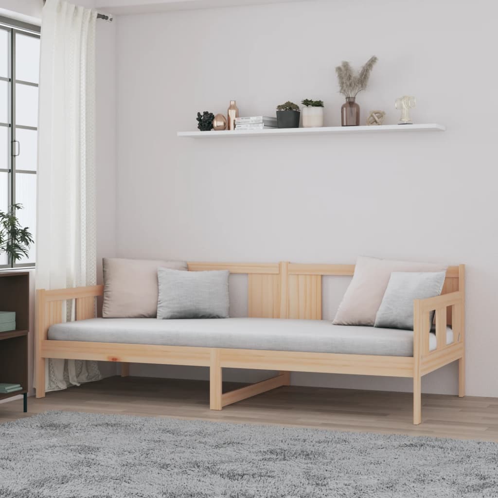 Day Bed without Mattress Solid Wood Pine 90x190 cm Single