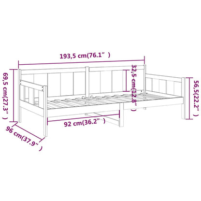 Day Bed | Honey Brown | Solid Pine Wood