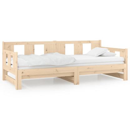 Pull-out Day Bed | Natural Pine | Solid Pine Wood | Full | Convertible