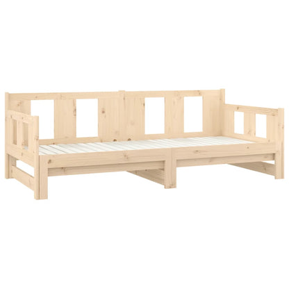 Pull-out Day Bed | Natural Pine | Solid Pine Wood | Full | Convertible