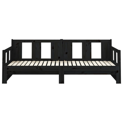 Pull-out Day Bed | Black | Solid pine wood | Medium