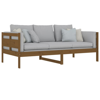 Day Bed without Mattress Honey Brown Solid Wood Pine 90x190 cm Single