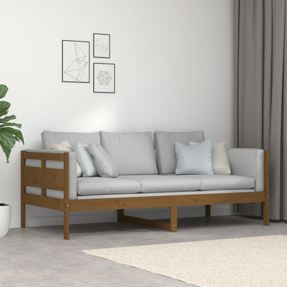 Day Bed without Mattress Honey Brown Solid Wood Pine 90x190 cm Single