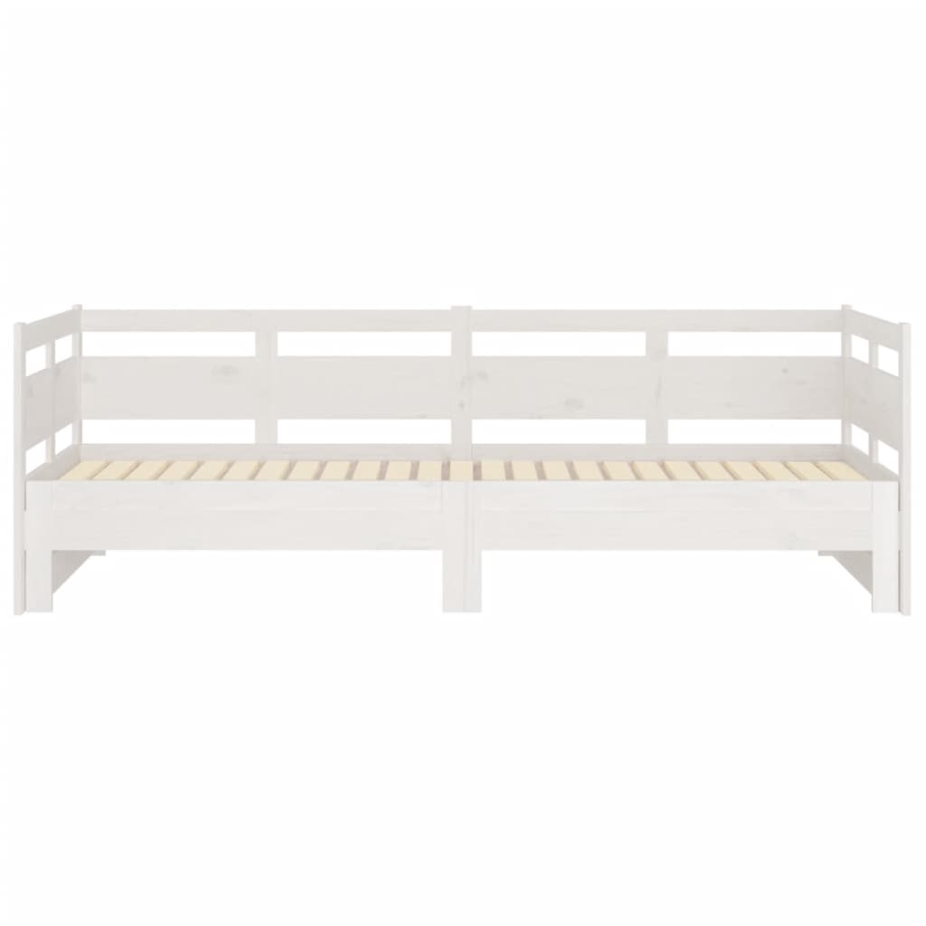 Pull-out Day Bed | White | Solid pine wood | 2x