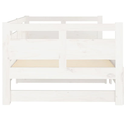 Pull-out Day Bed | White | Solid pine wood | 2x