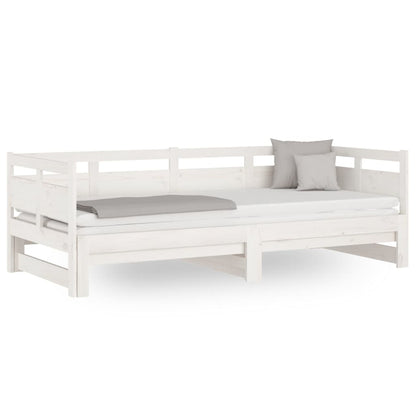 Pull-out Day Bed without Mattress White 2x(80x200) cm
