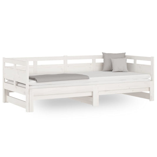 Pull-out Day Bed without Mattress White 2x(80x200) cm