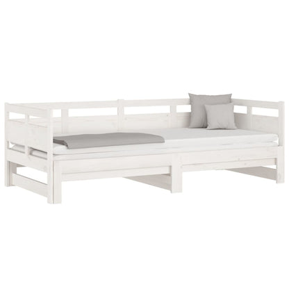 Pull-out Day Bed without Mattress White 2x(80x200) cm