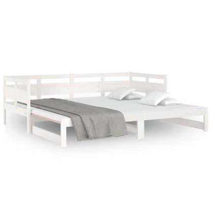 Pull-out Day Bed without Mattress White 2x(80x200) cm