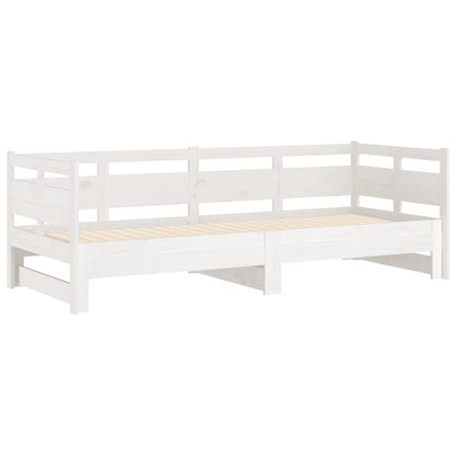 Pull-out Day Bed without Mattress White 2x(80x200) cm
