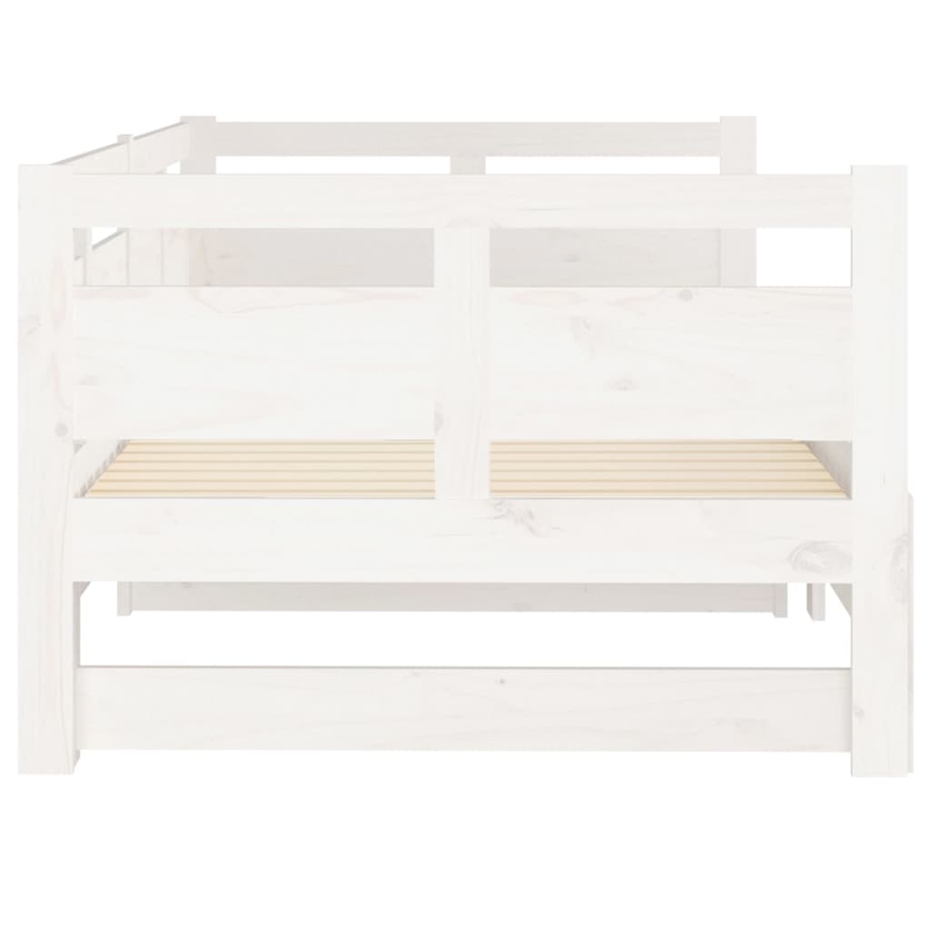 Pull-out Day Bed without Mattress White 2x(80x200) cm