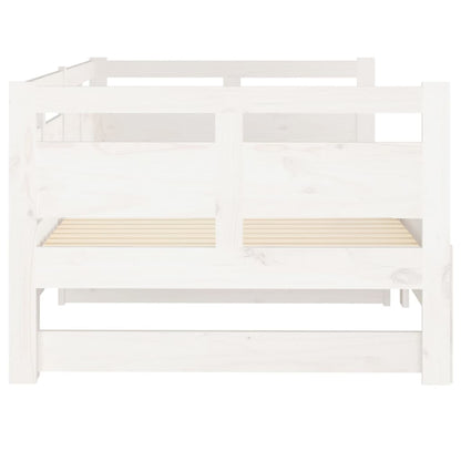 Pull-out Day Bed without Mattress White 2x(80x200) cm
