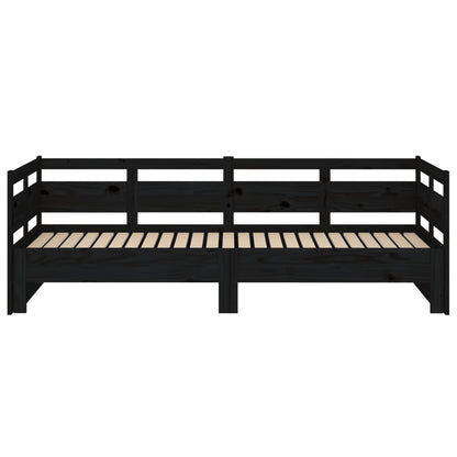 Pull-out Day Bed without Mattress Black 2x(80x200) cm