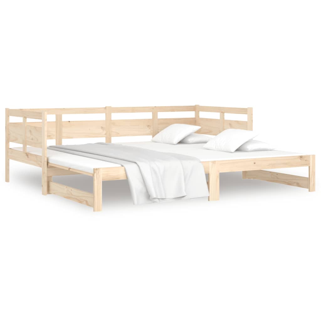 Pull-out Day Bed | Natural | Solid pine wood | Standard double