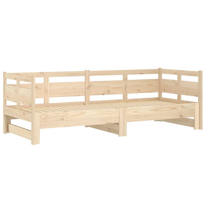 Pull-out Day Bed | Natural | Solid pine wood | Standard double