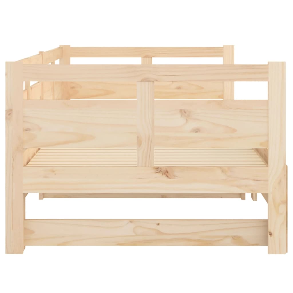 Pull-out Day Bed | Natural | Solid pine wood | Standard double