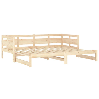 Pull-out Day Bed | Natural | Solid pine wood | Standard double