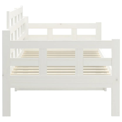 Day Bed without Mattress White Solid Wood Pine 90x200 cm