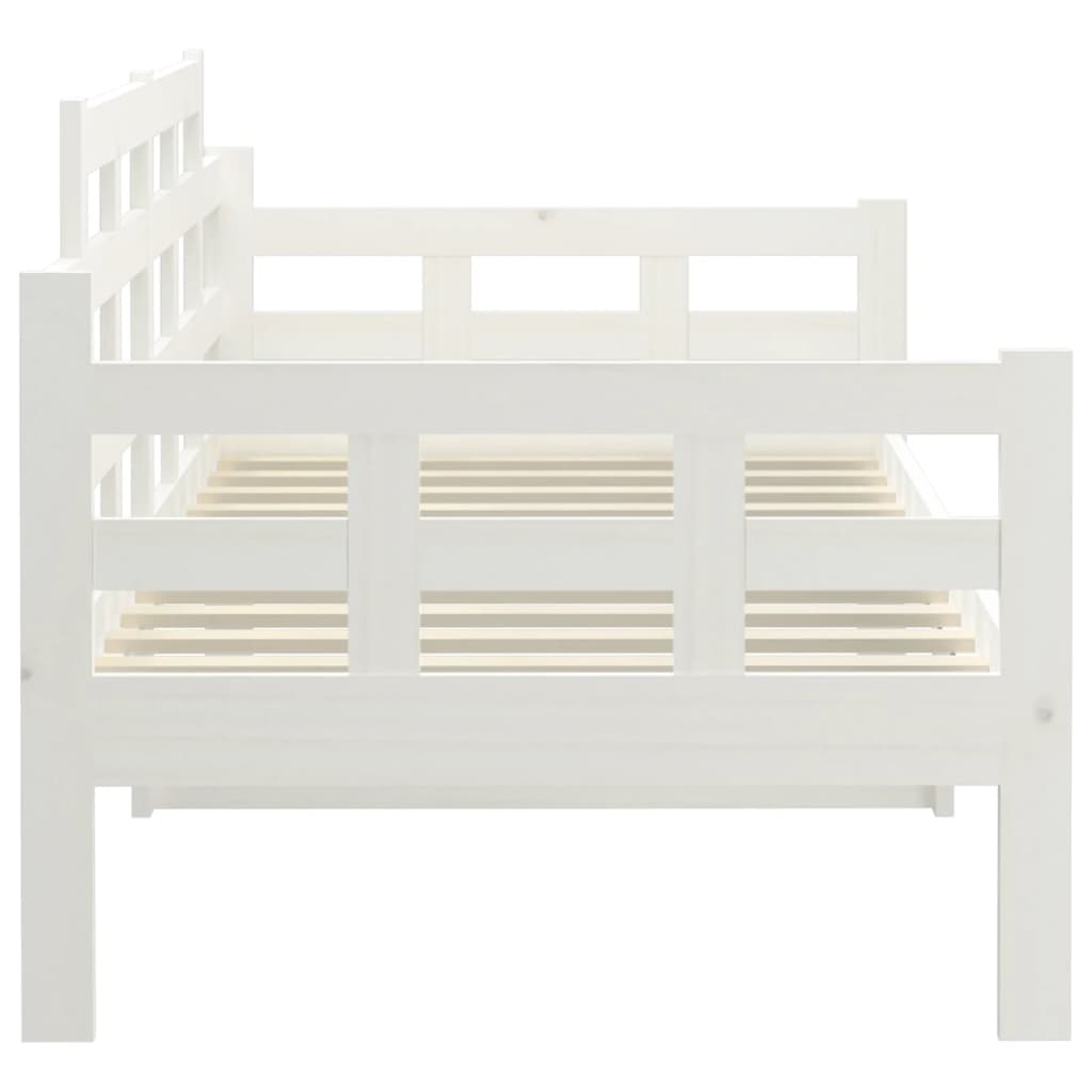 Day Bed without Mattress White Solid Wood Pine 80x200 cm