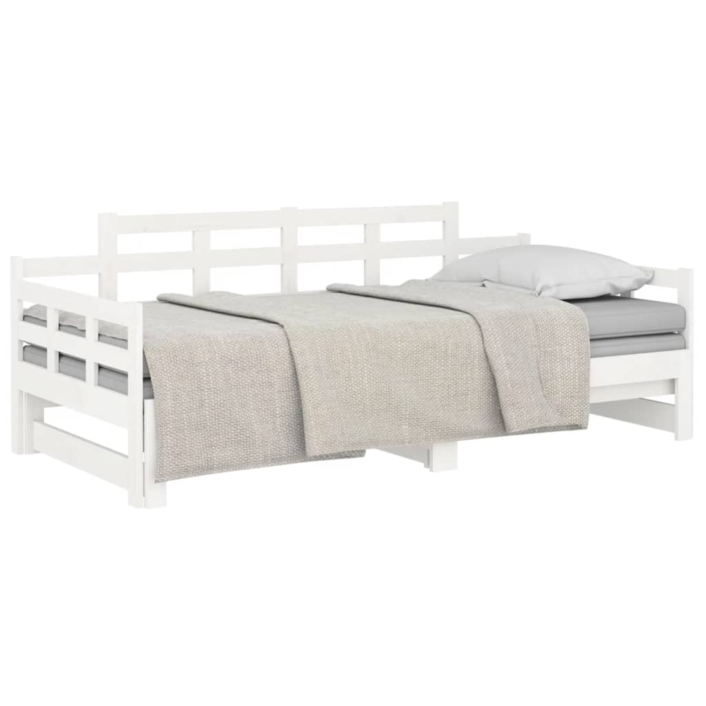 Day Bed | White | Solid pine wood | 2x