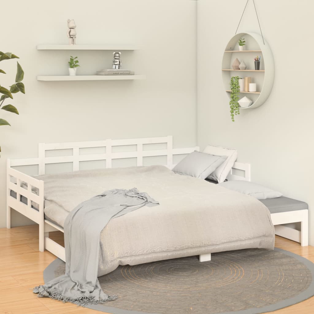 Day Bed | White | Solid pine wood | 2x