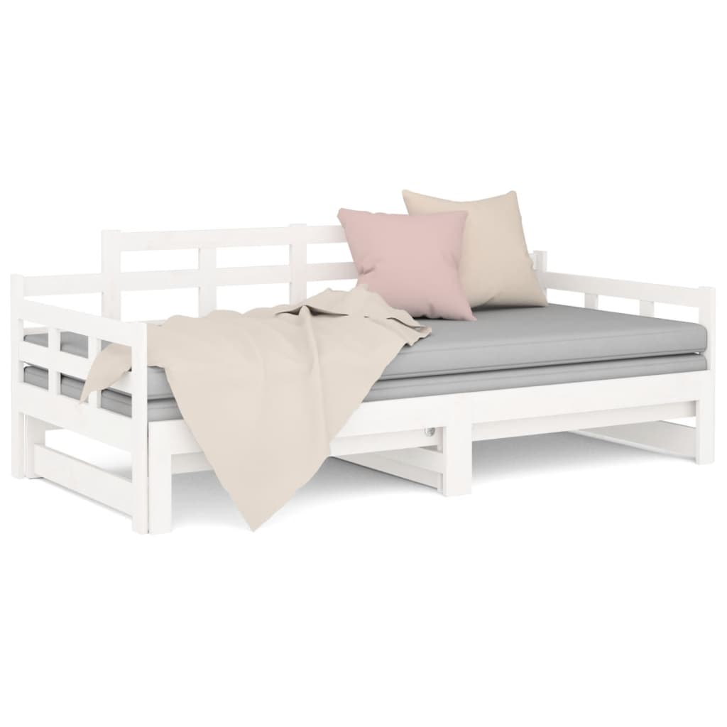 Day Bed | White | Solid pine wood | 2x