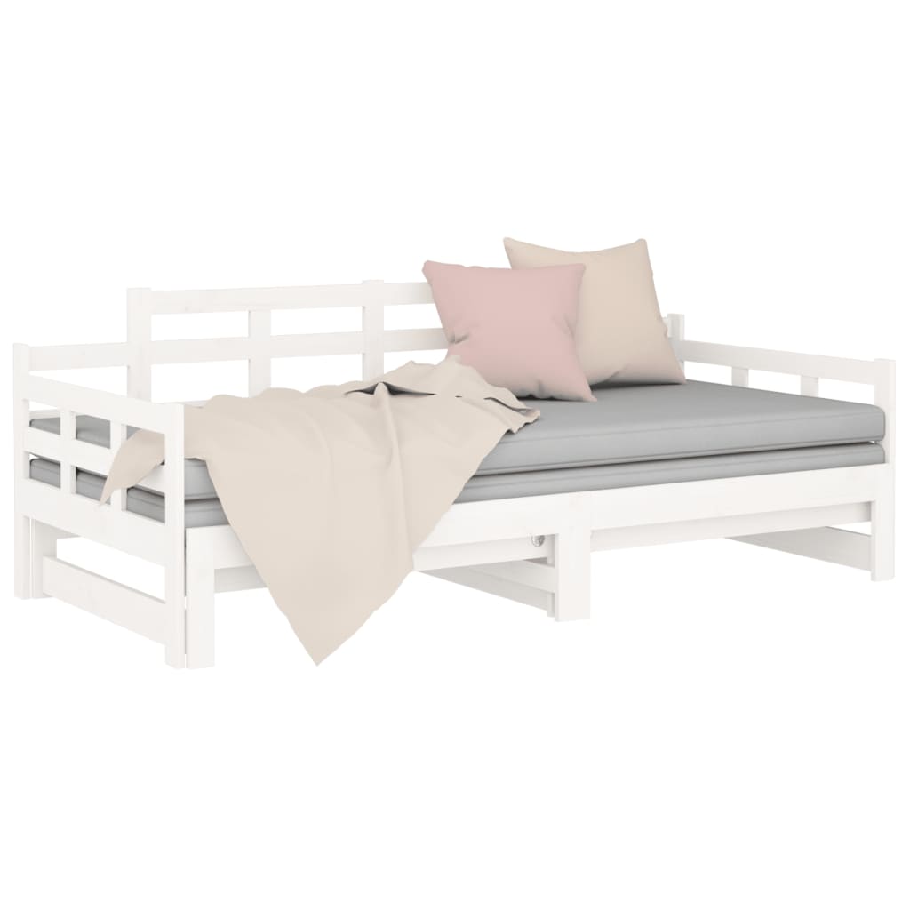 Day Bed | White | Solid pine wood | 2x