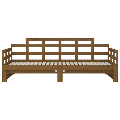 Pull-out Day Bed without Mattress Honey Brown 2x(90x190) cm