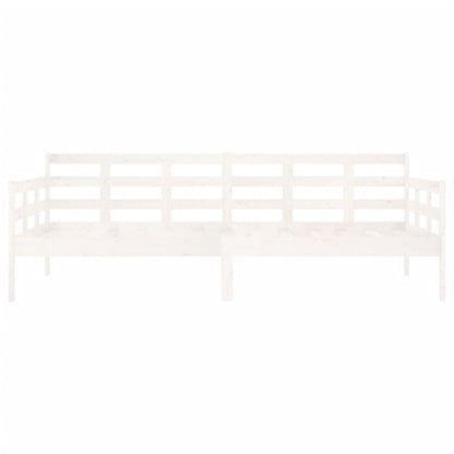 Day Bed without Mattress White Solid Wood Pine 90x200 cm