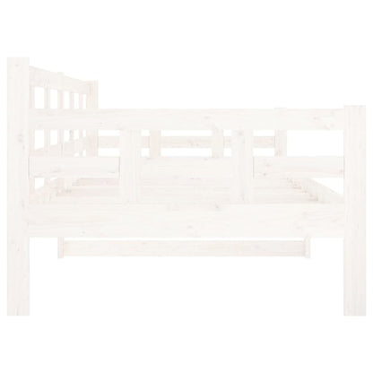 Day Bed without Mattress White Solid Wood Pine 90x200 cm