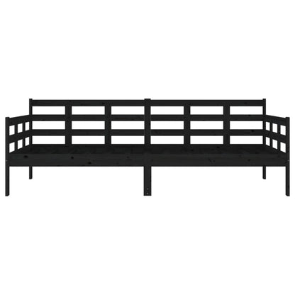 Day Bed | Black | Solid Pine Wood | Single |  Convertible