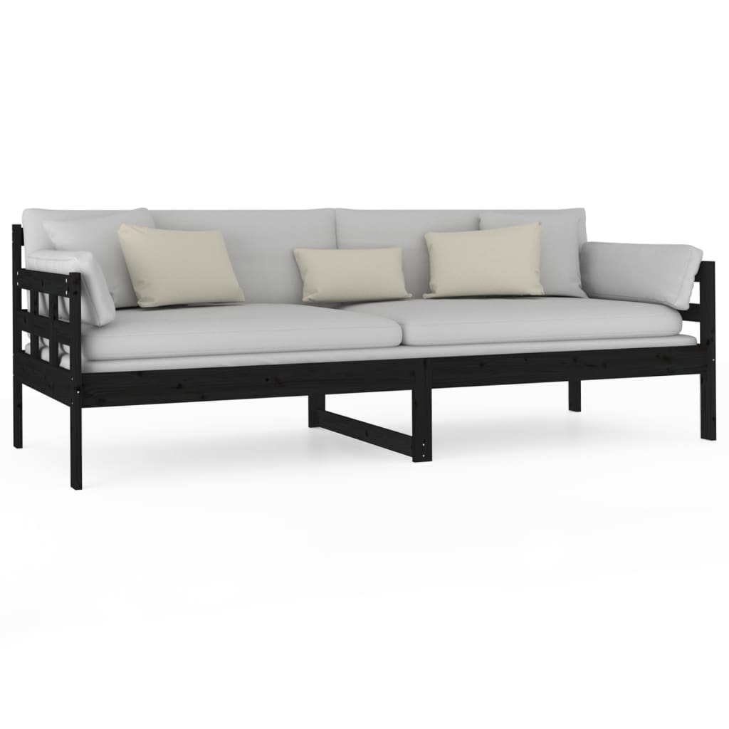 Day Bed | Black | Solid pine wood | Single