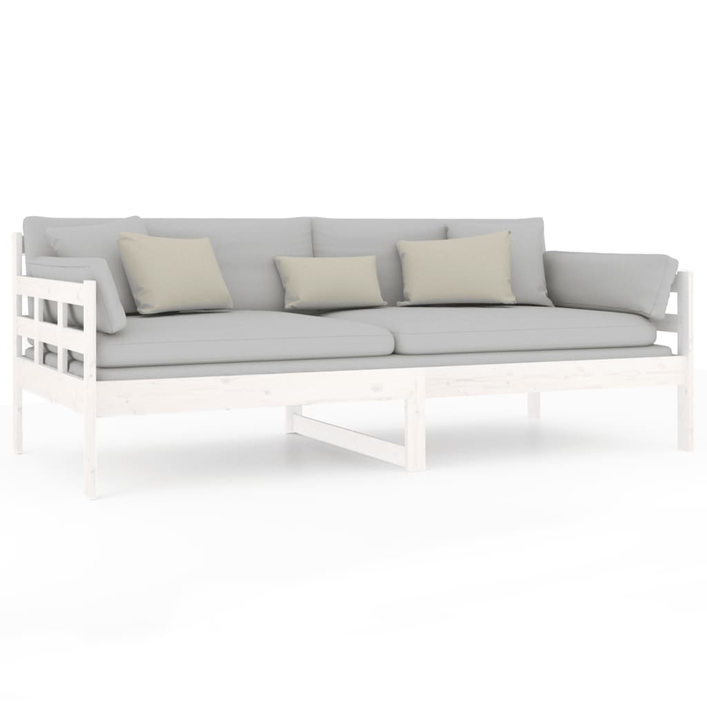 Day Bed | White | Solid pine wood | Single | Convertible