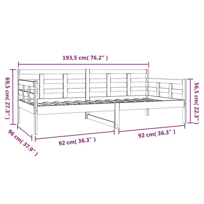 Day Bed | White | Solid pine wood | Single | Convertible