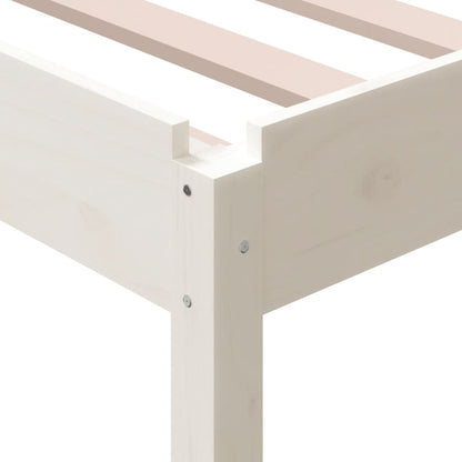 Stack Bed without Mattress White 100x200 cm Solid Wood Pine