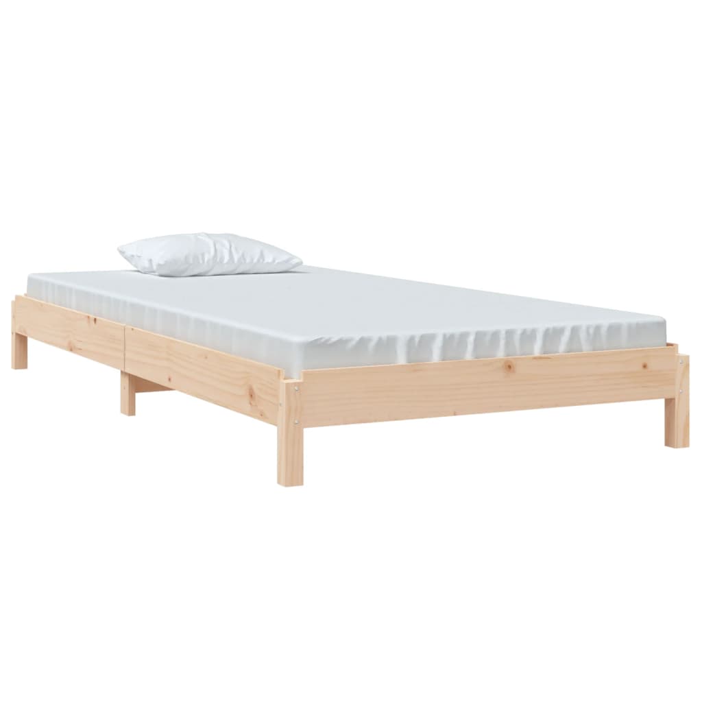 Stack Bed without Mattress 90x190 cm Single Solid Wood Pine